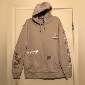 Twitch Nihongo Hoodie in Sand Brown Sz XL Japanese Official